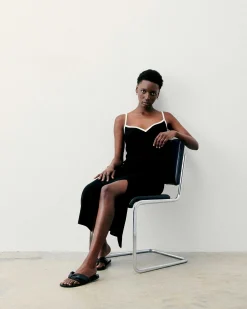 Robe Longue Bretelle Bicolore*FROM FUTURE