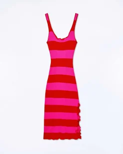 Robe Longue Bretelle Rayures*FROM FUTURE Clearance