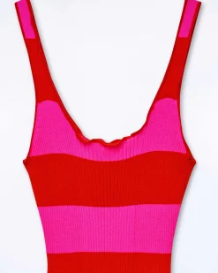 Robe Longue Bretelle Rayures*FROM FUTURE Clearance