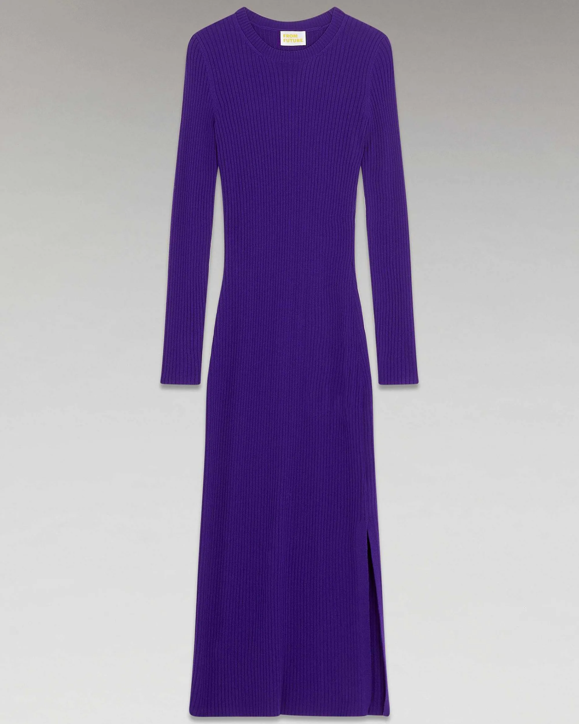 Robe Longue Manche Longue A Cotes Fendue*FROM FUTURE New