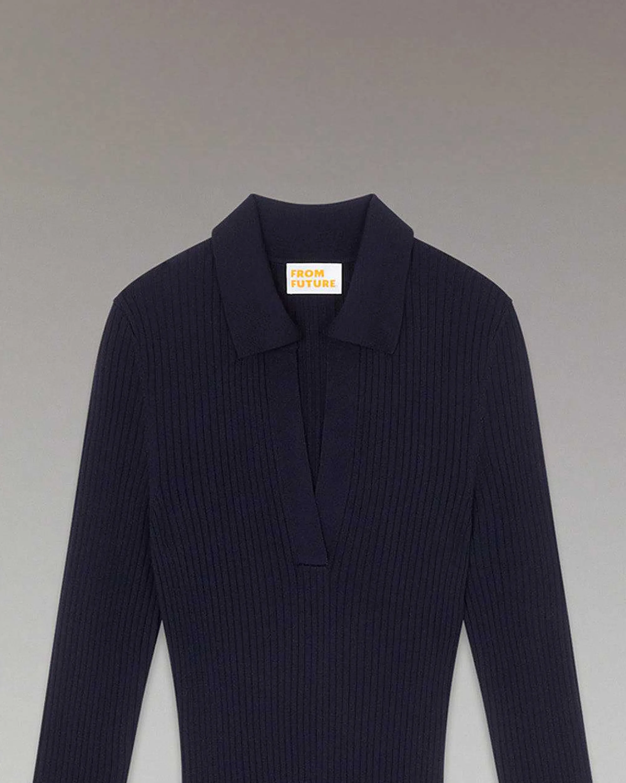 Robe Longue Manche Longue Col Polo*FROM FUTURE Hot