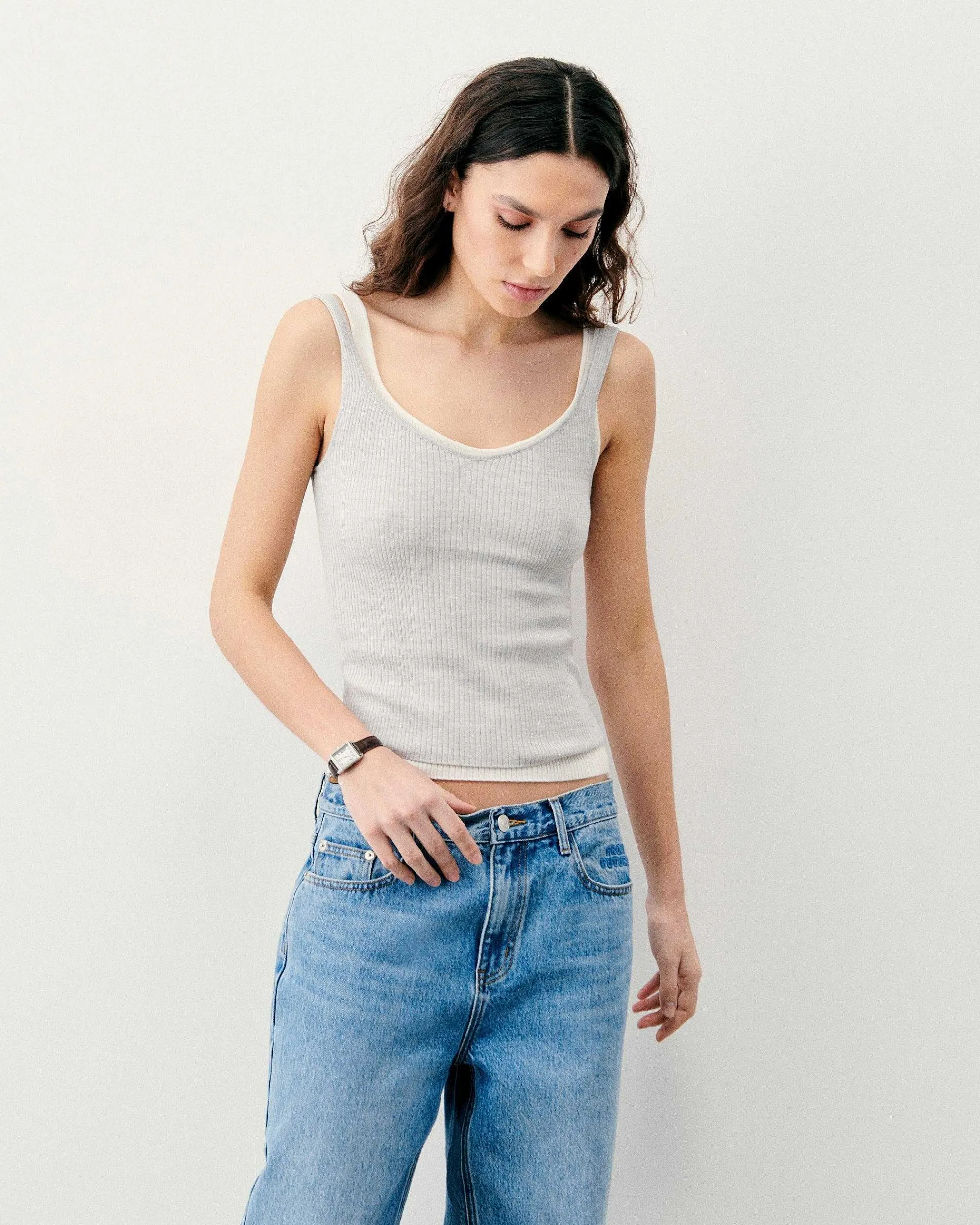 Top Debardeur A Cotes Uni*FROM FUTURE Outlet