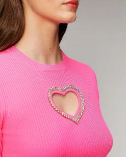 Top Manches Courtes Coeur Strass*FROM FUTURE Discount