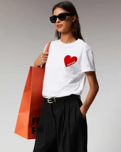 T-Shirt Col Rond Coeur*FROM FUTURE Sale