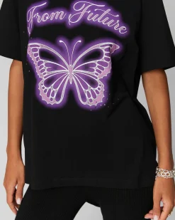 T-Shirt Col Rond Papillon*FROM FUTURE New